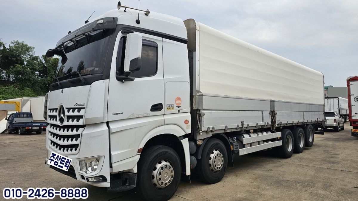 17년 벤츠 25톤 아록스 510 오토 리타더 후축 상승윙바디 10m20 중고트럭 상승윙바디